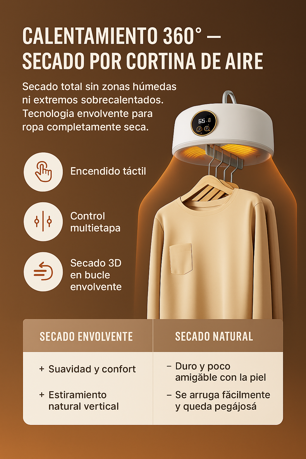 SECADORA DE ROPA PORTÁTIL 360°