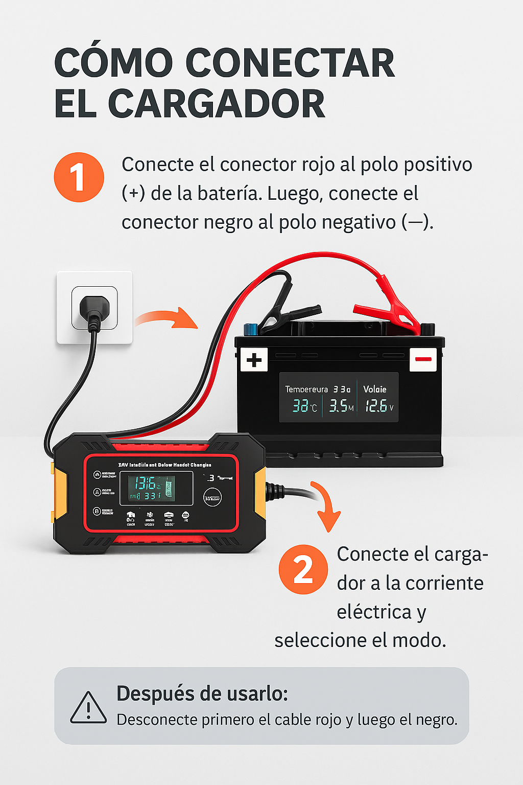 CARGADOR DE BATERÍA INTELIGENTE NEXPEAK 12V