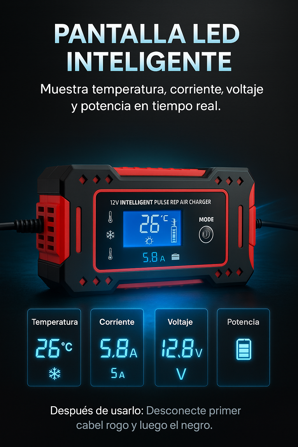 CARGADOR DE BATERÍA INTELIGENTE NEXPEAK 12V